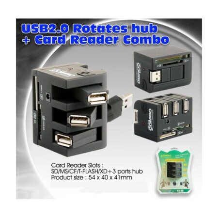 usb hub med minneskortlasare